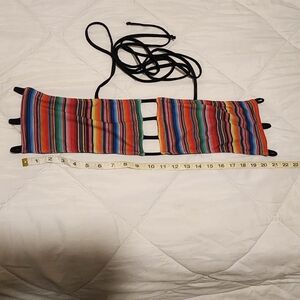 Colorful Striped Reversible Bikini Top